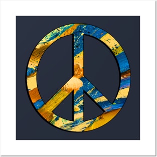 Peace Sign Paint Splatter Graphic Design Posters and Art